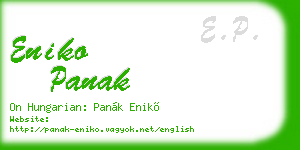 eniko panak business card